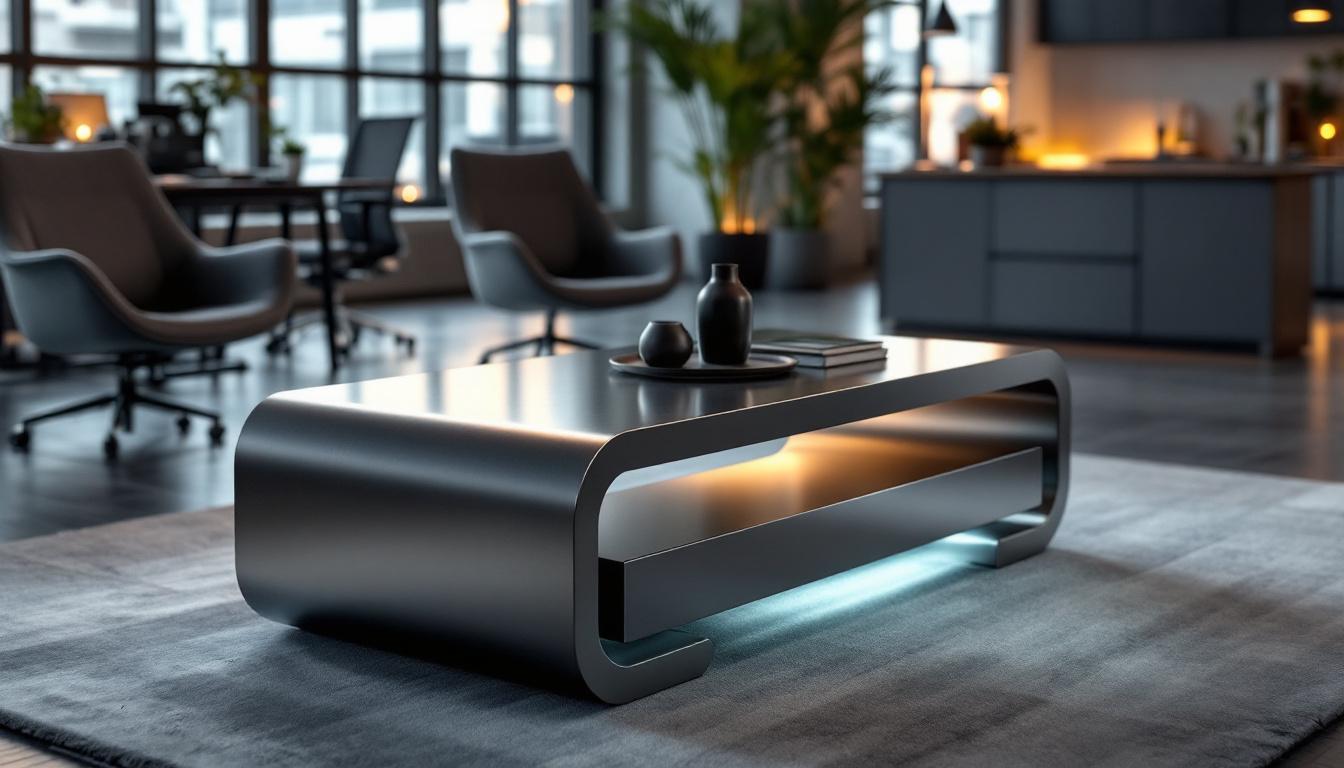 Mesas de centro de acero