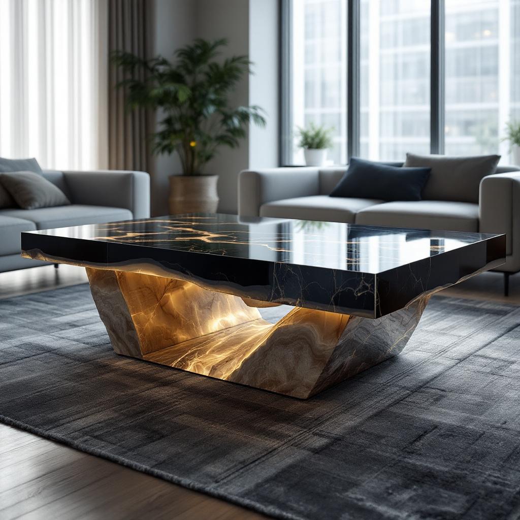 Mesas de centro de onix