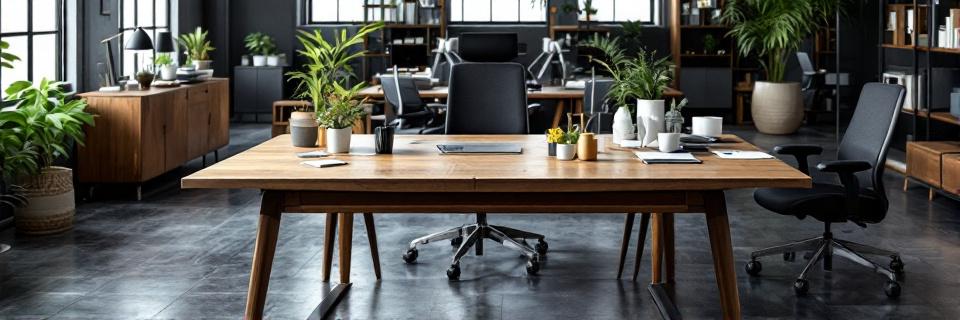 Escritorios en chapa de madera